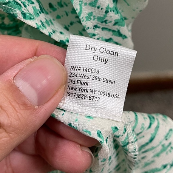 Parker Revolve Cara 100% Silk High Low Maxi Dress in Honey Dew Tracks M - Picture 9 of 9